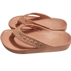 Crocs Pink Flip Flop Sandals, Wm Sz 6